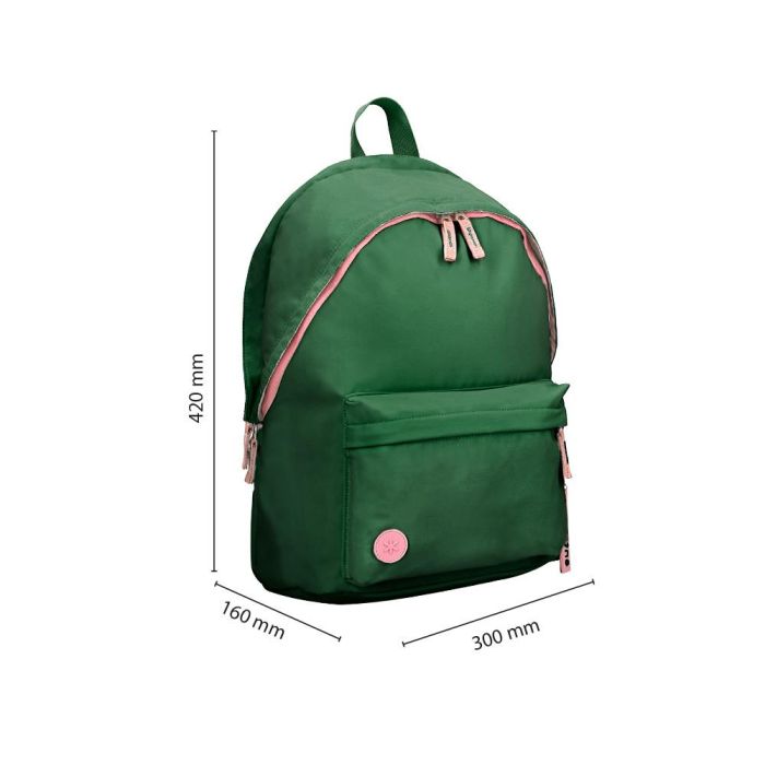 Mochila Antartik Teens 20 L Compartimento Para Portatil Color Verde 420 X 160 X 300 mm 1