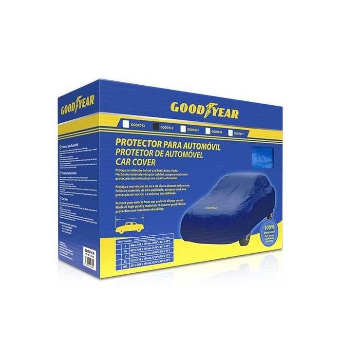 Good Year Funda Cubre Coche Talla M GOD7014 Azul y Amarillo Impermeable Transpirable Protección UV Interior Exterior 1 Good Year Funda Cubre Coche Talla M GOD7014 Azul y Amarillo Impermeable Transpirable Protección UV Interior Exterior 1