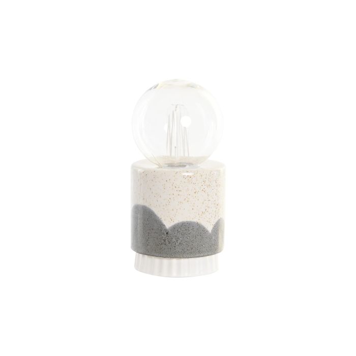 DKD Home Decor Decoración Luminosa Moderna LED Cerámica Blanco y Verde 8.5x8.5x17 cm Pack 4 Unidades 3