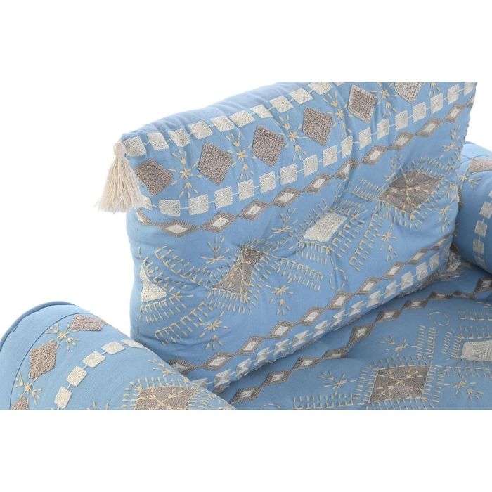 Sillon DKD Home Decor Azul 50 x 55 x 90 cm Set de 4 2