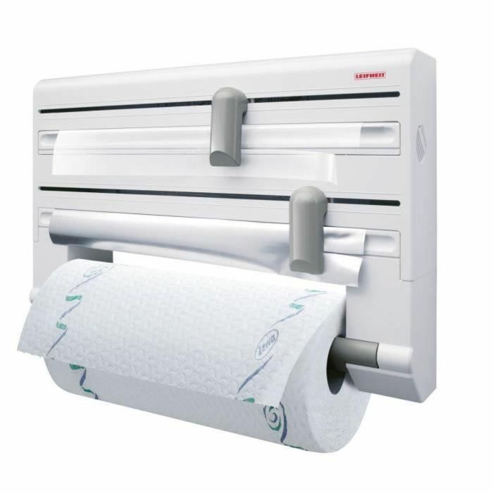 Leifheit 25703 Parat ComfortLine - Dispensador de Pared de Cocina para 3 Rollos de Papel con Cuchillas Afiladas 2 Leifheit 25703 Parat ComfortLine - Dispensador de Pared de Cocina para 3 Rollos de Papel con Cuchillas Afiladas 2