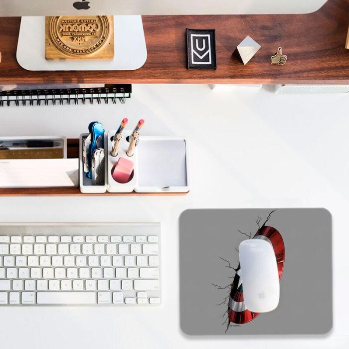 ERT GROUP Alfombrilla Ratón Capitán América Marvel Escritorio Cómoda Antideslizante 22x18x2cm 3