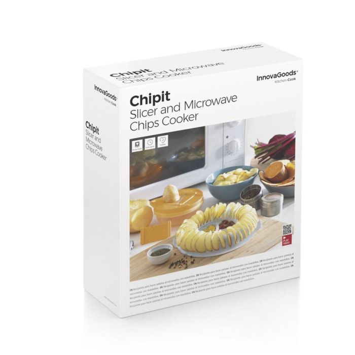 Set para Hacer Chips al Microondas con Mandolina y Recetas Chipit InnovaGoods 1 Set para Hacer Chips al Microondas con Mandolina y Recetas Chipit InnovaGoods 1