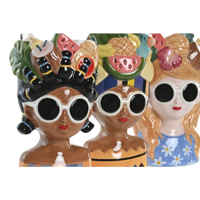 Macetero Tropical DKD Home Decor Multicolor 8 x 18 x 10 cm (6 Unidades) 1 Macetero Tropical DKD Home Decor Multicolor 8 x 18 x 10 cm (6 Unidades) 1