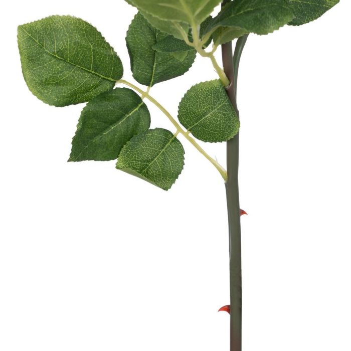 Flor Rosa Blanco Pvc-Tejido Decoración 69 cm