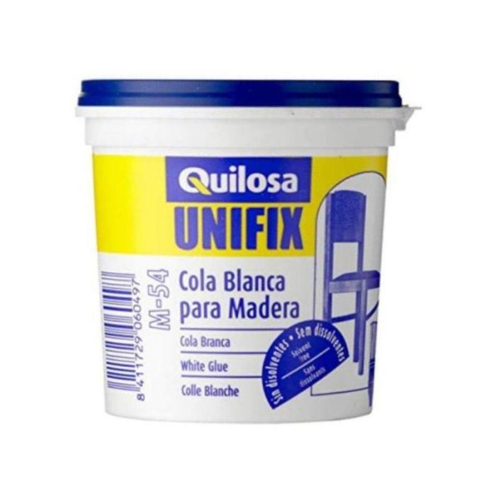Quilosa UNIFIX M-54 Cola Blanca Universal 1 Kg para Madera, Papel, Cartón y Corcho - Ideal Carpintería, Bricolaje y Decoración