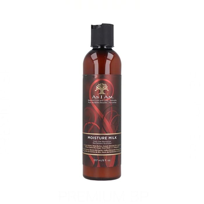 As I Am Leche Hidratante 237ml/8oz - Para cabellos ondulados, rizados y afro - Método curly