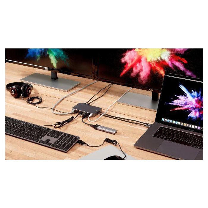 LMP Display Dock 2 - Base USB-C para 2 Monitores 4K@60Hz, 2xUSB 3.0, PD 100W, HDMI, DP, Ethernet, Audio 3.5mm, Gris 2 LMP Display Dock 2 - Base USB-C para 2 Monitores 4K@60Hz, 2xUSB 3.0, PD 100W, HDMI, DP, Ethernet, Audio 3.5mm, Gris 2