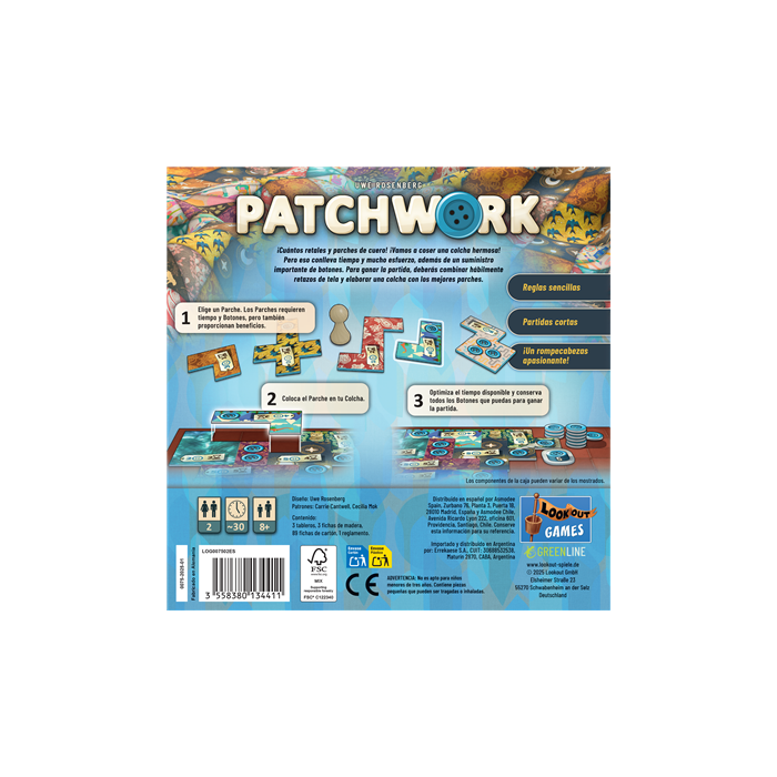 Juego Mesa Patchwork 2 Juego Mesa Patchwork 2