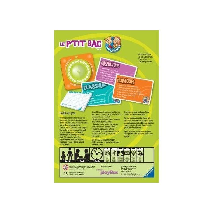 LES INCOLLABLES Juego de mesa Le Petit Bac 1 LES INCOLLABLES Juego de mesa Le Petit Bac 1