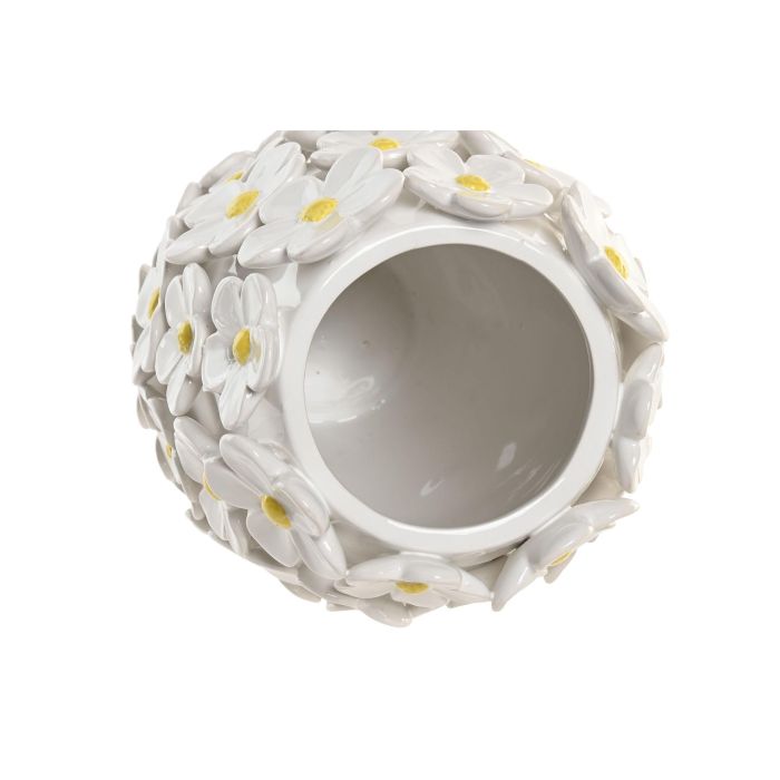 Jarron Shabby DKD Home Decor Blanco Amarillo 18 x 27 x 18 cm 2