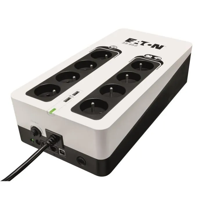 Eaton 3S 850 FR UPS fuera de línea 850VA 510W con tomacorrientes FR y puerto USB 1