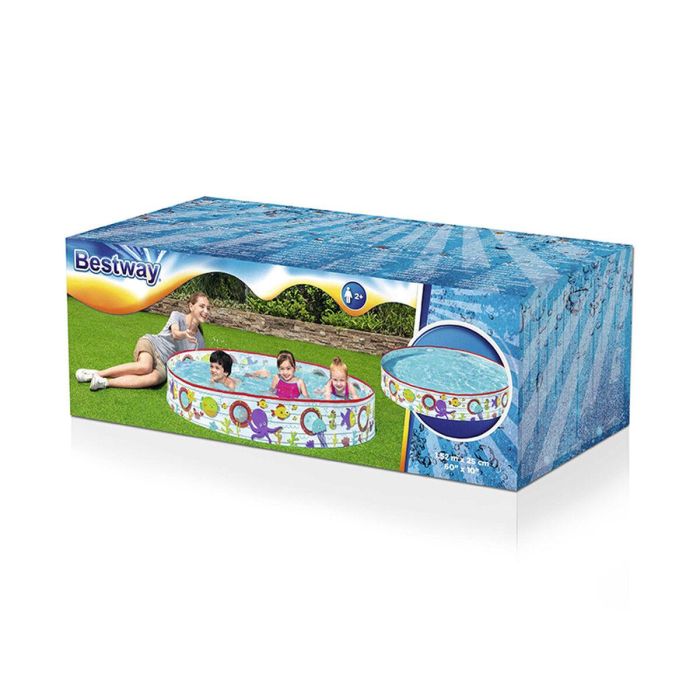 Bestway Piscina Rigida Infantil PVC Peces 152x25 cm +2 Años Jardin 55029 2