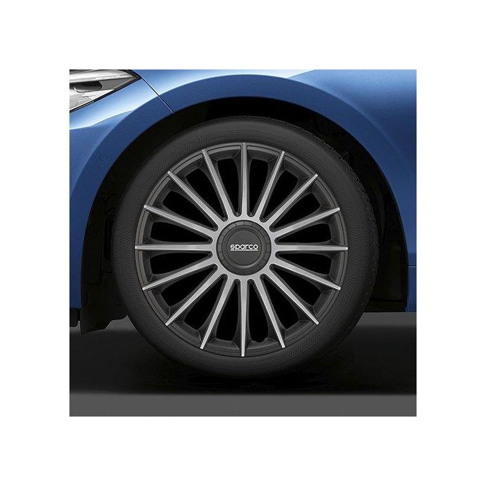 Sparco Tapacubos Torino 15" Negro-Plata Cs5 SPC1593BKSV 0 Sparco Tapacubos Torino 15" Negro-Plata Cs5 SPC1593BKSV 0