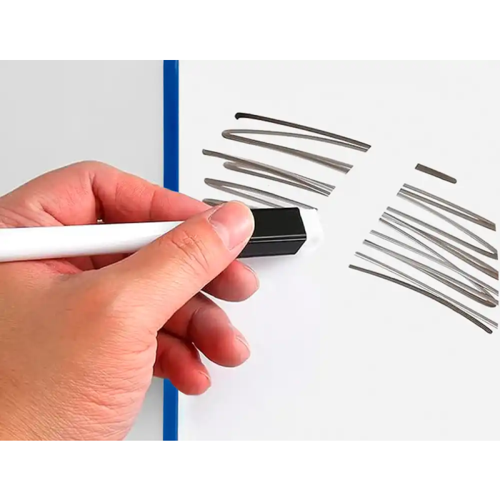 Liderpapel Pizarra Blanca Magnética Doble Cara Lisa 21x30 cm con Rotulador, Imán y Borrador 5