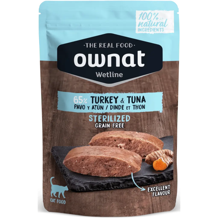 Ownat Wetline Feline Sterilized Pavo Y Atun 12x85 gr