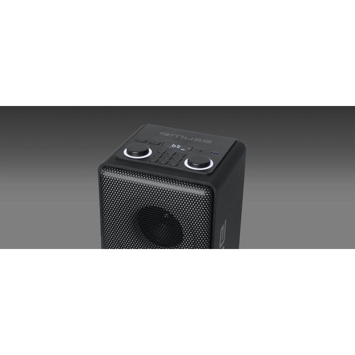 Muse Altavoz Bluetooth 60W con Batería 1800mAh, Entrada AUX y Micro, 29 cm