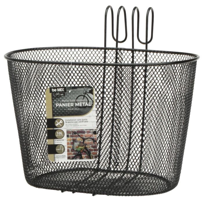 Be Mix Cesta Bicicleta 10 L Velo Metal Rejilla Sin Herramientas 1