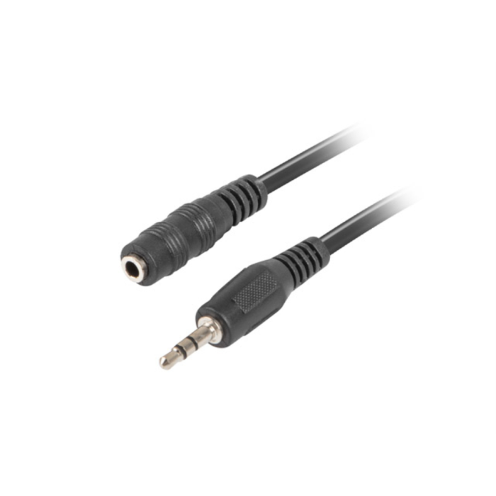 Lanberg Cable Audio Estéreo Jack 3.5 mm Macho a Hembra 1.5 m Negro - Alta Calidad de Sonido Lanberg Cable Audio Estéreo Jack 3.5 mm Macho a Hembra 1.5 m Negro - Alta Calidad de Sonido