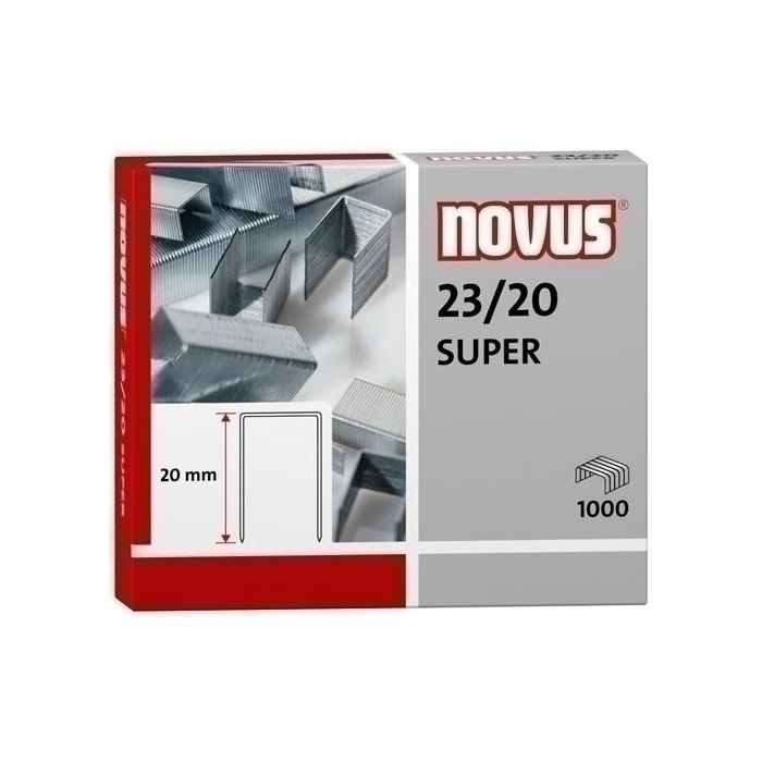 Grapas Novus Gruesos 23/20 Galvanizadas Caja De 1000