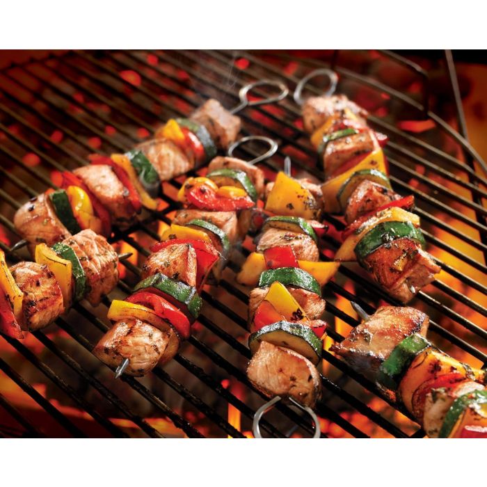 Set de 6 pinchos para barbacoa de metal Algon BBQ, 27 cm (24 Cajas) 4 Set de 6 pinchos para barbacoa de metal Algon BBQ, 27 cm (24 Cajas) 4