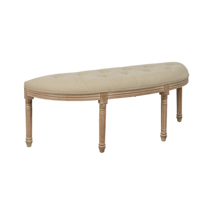 Banqueta Beige Madera de caucho 125 x 45 x 48 cm