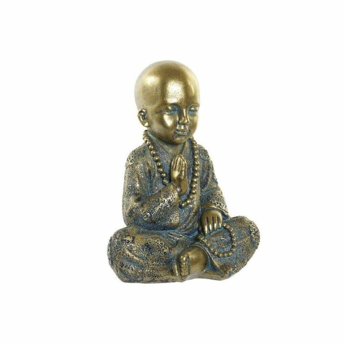 Figura Oriental DKD Home Decor Dorado Azul 13.6 x 21.8 x 17 cm