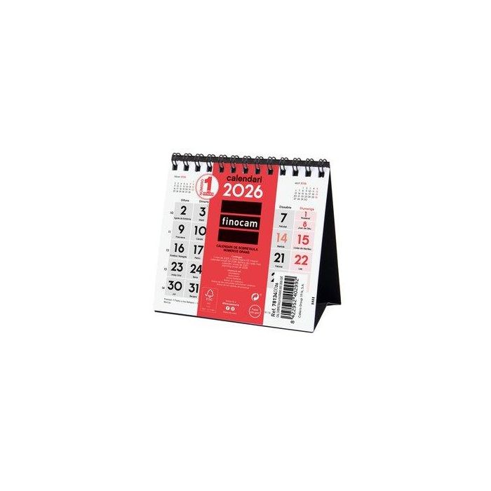 Calendari (2026) Catalan Finocam Sobretaula Triangular Mensual Xxs 110X100