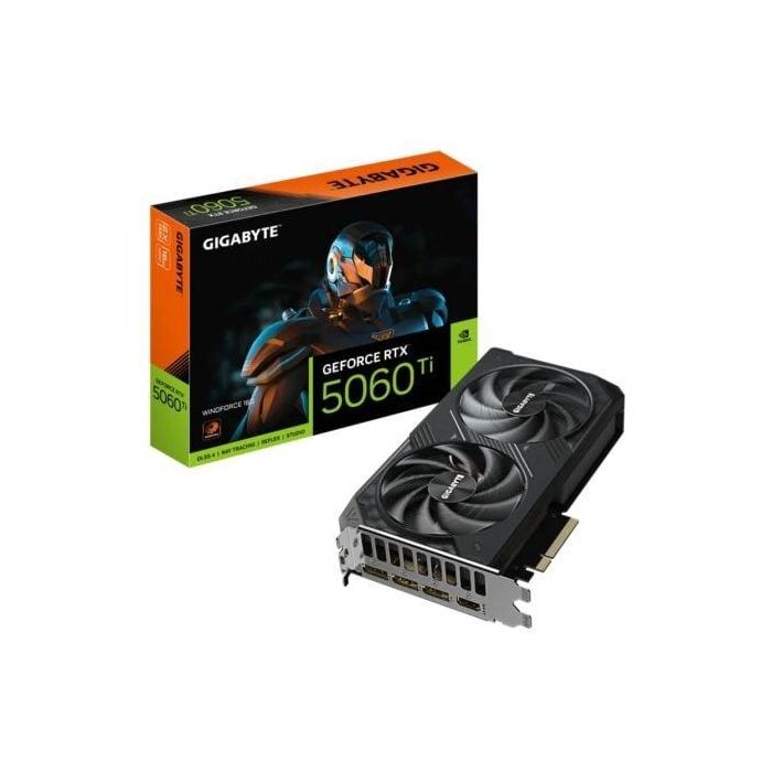 Tarjeta Gráfica Gigabyte GeForce RTX 5060 Ti WindForce/ 16GB GDDR7 Tarjeta Gráfica Gigabyte GeForce RTX 5060 Ti WindForce/ 16GB GDDR7