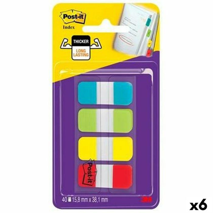 Set de Notas Adhesivas Post-it Index Multicolor 40 Hojas 15,8 x 38 mm (6 Unidades) Set de Notas Adhesivas Post-it Index Multicolor 40 Hojas 15,8 x 38 mm (6 Unidades)