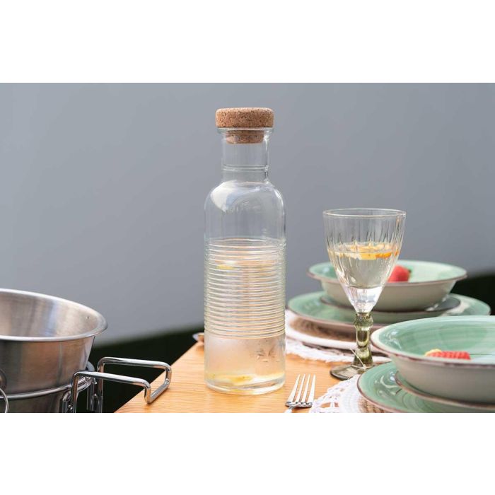 Botella Hoop Pasabahce 1070 ml con tapón de corcho, vidrio transparente - 8.5x29.5x8.5 cm (6 Unidades) 4 Botella Hoop Pasabahce 1070 ml con tapón de corcho, vidrio transparente - 8.5x29.5x8.5 cm (6 Unidades) 4
