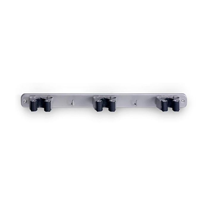 Inofix Colgador triple para escobas 3033-2-000, metal cromado, con tornillos incluidos