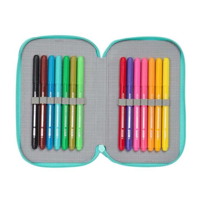 Estuche Escolar con Accesorios Peppa Pig Pretty flowers Amarillo Menta 12.5 x 19.5 x 4 cm 29 Piezas 3 Estuche Escolar con Accesorios Peppa Pig Pretty flowers Amarillo Menta 12.5 x 19.5 x 4 cm 29 Piezas 3