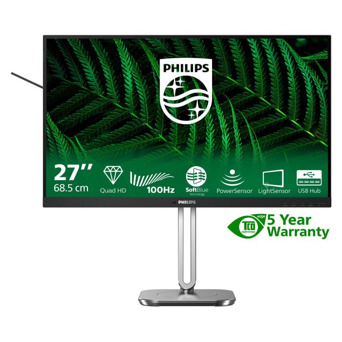 Philips 27B2G5500 Monitor de 27 Pulgadas Quad HD IPS 100Hz 4ms Antracita 2xHDMI DP USB 7