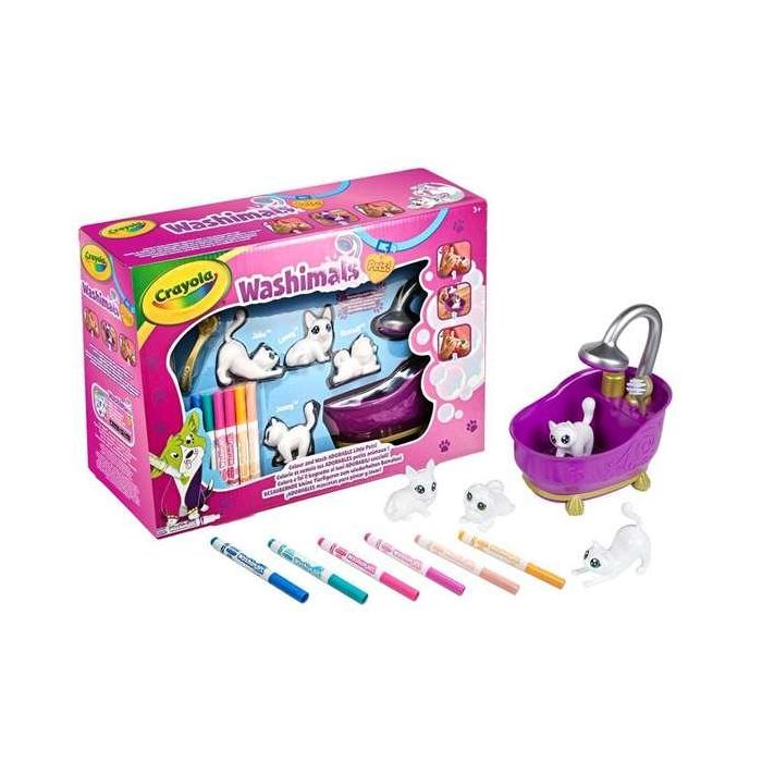 Crayola Bañera Washimals con 4 Mascotas Flocadas Decorables: Lava, Personaliza y Recrea. Juego Creativo +3 Años (32,5x11,5x24 cm) Crayola Bañera Washimals con 4 Mascotas Flocadas Decorables: Lava, Personaliza y Recrea. Juego Creativo +3 Años (32,5x11,5x24 cm)