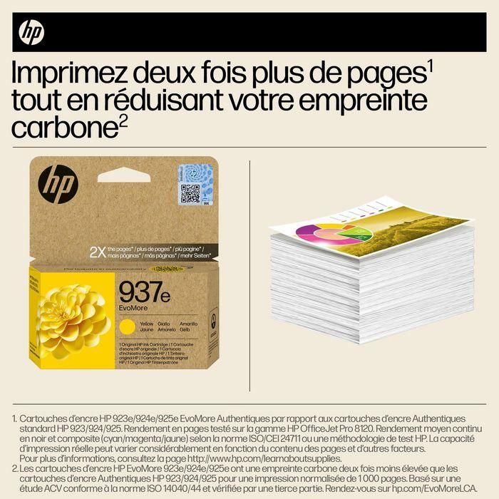 HP 937e EvoMore Yellow Original Ink Cartridge 9 HP 937e EvoMore Yellow Original Ink Cartridge 9
