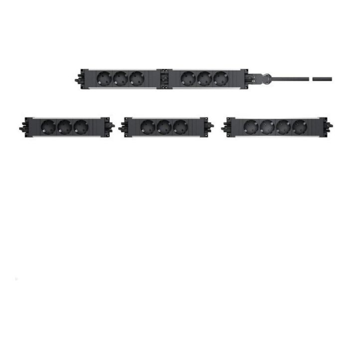 Bachmann 906.18819 - Regleta de Sobremesa Interior, 4 Tomas Schuko (Tipo F) sin Cable, 16A, 250V, Negro, IP20 Bachmann 906.18819 - Regleta de Sobremesa Interior, 4 Tomas Schuko (Tipo F) sin Cable, 16A, 250V, Negro, IP20