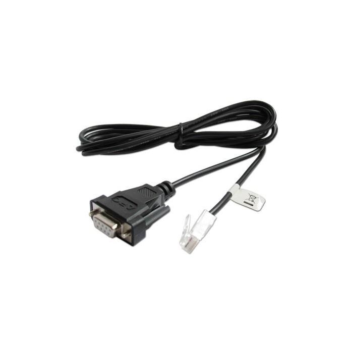 APC AP940-0625A Adaptador de Cable de Interfaz DB9 a RJ45, Conector Macho-Macho, 2 Metros, Color Negro