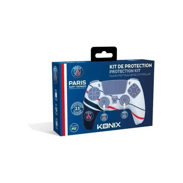 Konix Funda Protectora para Mando DualSense de PS5 de Silicona con Agarres para Pulgares - Azul, Blanco y Rojo 2 Konix Funda Protectora para Mando DualSense de PS5 de Silicona con Agarres para Pulgares - Azul, Blanco y Rojo 2
