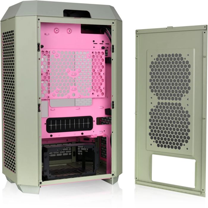 Thermaltake Tower 300 Matcha Plum Caja PC Micro Torre Ciruela - Soporte HDD/SSD 2.5"/3.5", Ventiladores 120/140mm 3