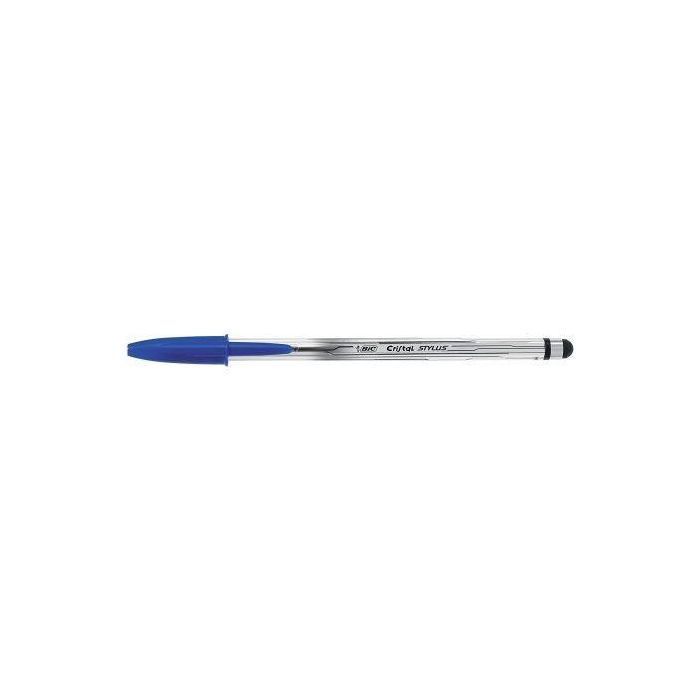 Bolígrafo de Tinta de Aceite Bic Cristal Stylus 926386/ para Pantallas Táctiles/ Azul
