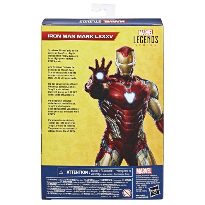 Hasbro Iron Man Mark 85 Marvel Legends F9126 Figura de Acción Coleccionable +4 años +20 Puntos Articulación Marvel Endgame 1