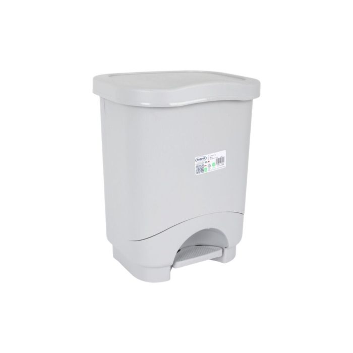 Cubo de Basura con Pedal Tontarelli Idea Gris 24 L (4 Unidades)