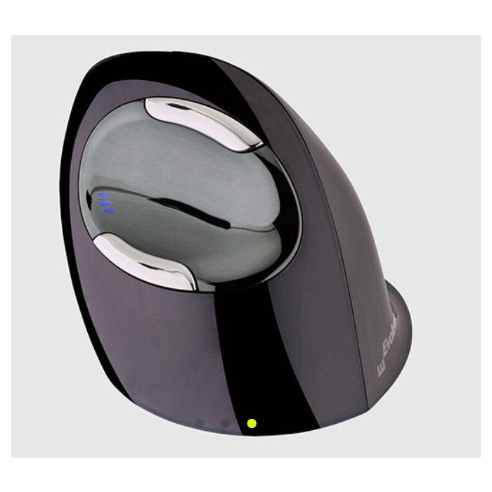 Evoluent D VerticalMouse Ergonómico Inalámbrico Pequeño para Comodidad y Precisión, Botones Ranurados, Láser