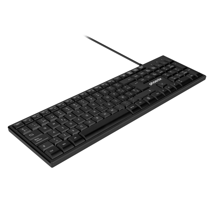 Phoenix technologies Teclado Multimedia K100 USB Negro 3