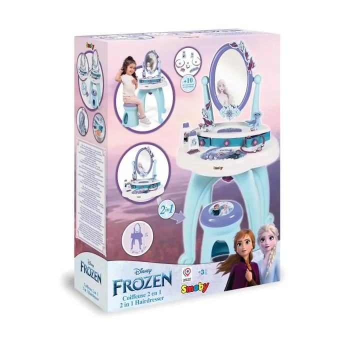 Smoby Tocador 2 en 1 Frozen Mesa Vestidor Niñas 4 Smoby Tocador 2 en 1 Frozen Mesa Vestidor Niñas 4