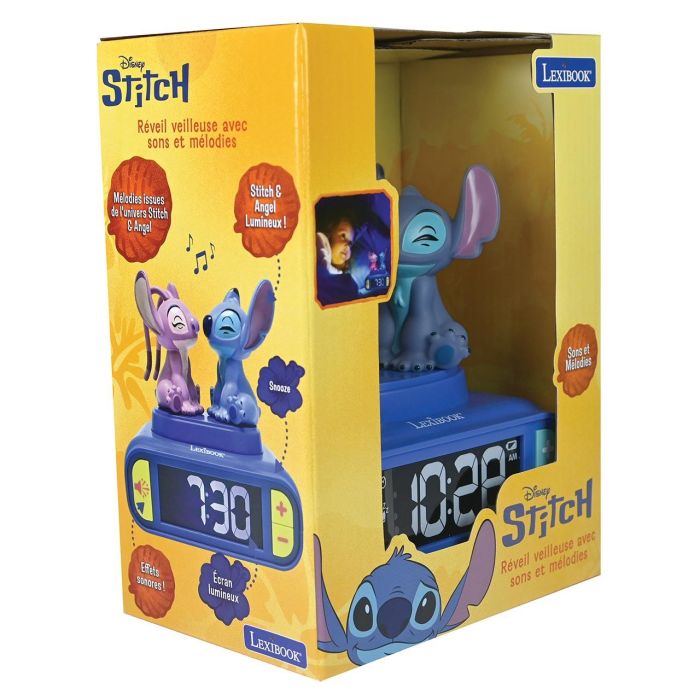 Reloj Despertador Disney Stitch Y Angel Rl800D2 Lexibook 1