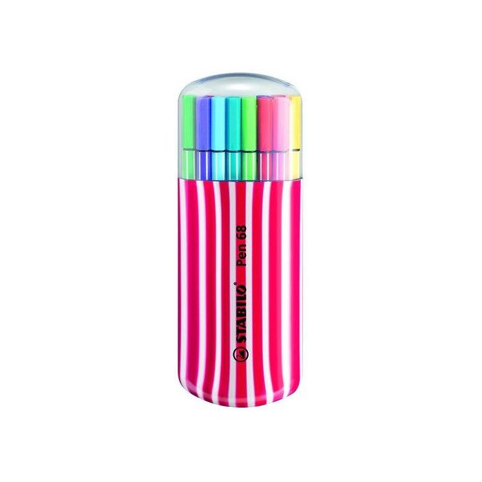 Stabilo Estuche Rotulador Punta Media 1mm Zebrui 20 Unidades Cereza 6820-02-1-5