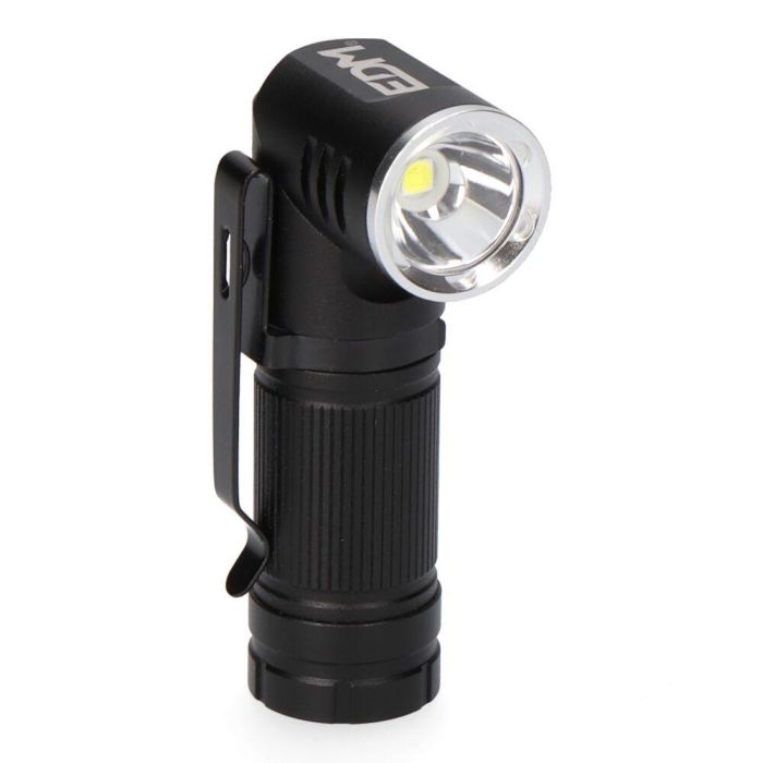 Edm Mini Linterna LED Nano Vortex, Aluminio, 8W 450 lm, Recargable USB C, Cabezal Direccionable 90°, Base Magnética, IP44 1