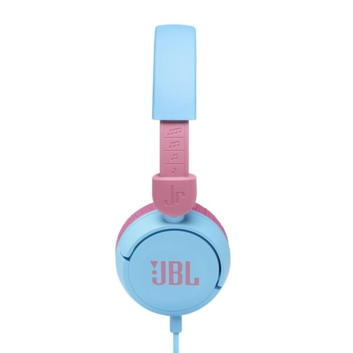 JBL JBLJR310BLU Auriculares Infantiles con Micrófono Jack 3.5 Sonido Seguro <85dB Ajustables, Azules y Rosas, Personalizables 1